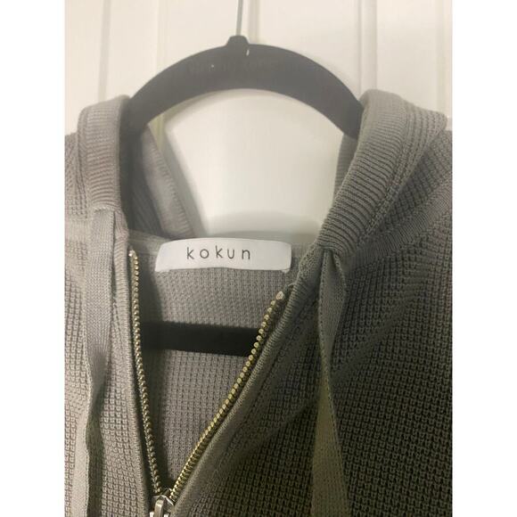 Kokun Oversized Tie Dye Gray Hoodie Size Small - Picture 3 of 5